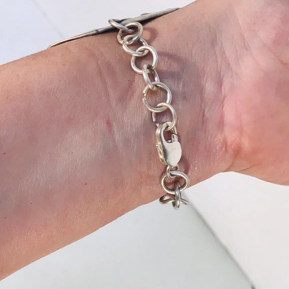 Rare Antique Goddess Sterling Silver Cuff Bracelet Victorian 925 Medusa Nouveau